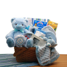 My First Teddy Bear New Baby Gift Basket - Blue - Perfect Baby Shower Gift - $100.61