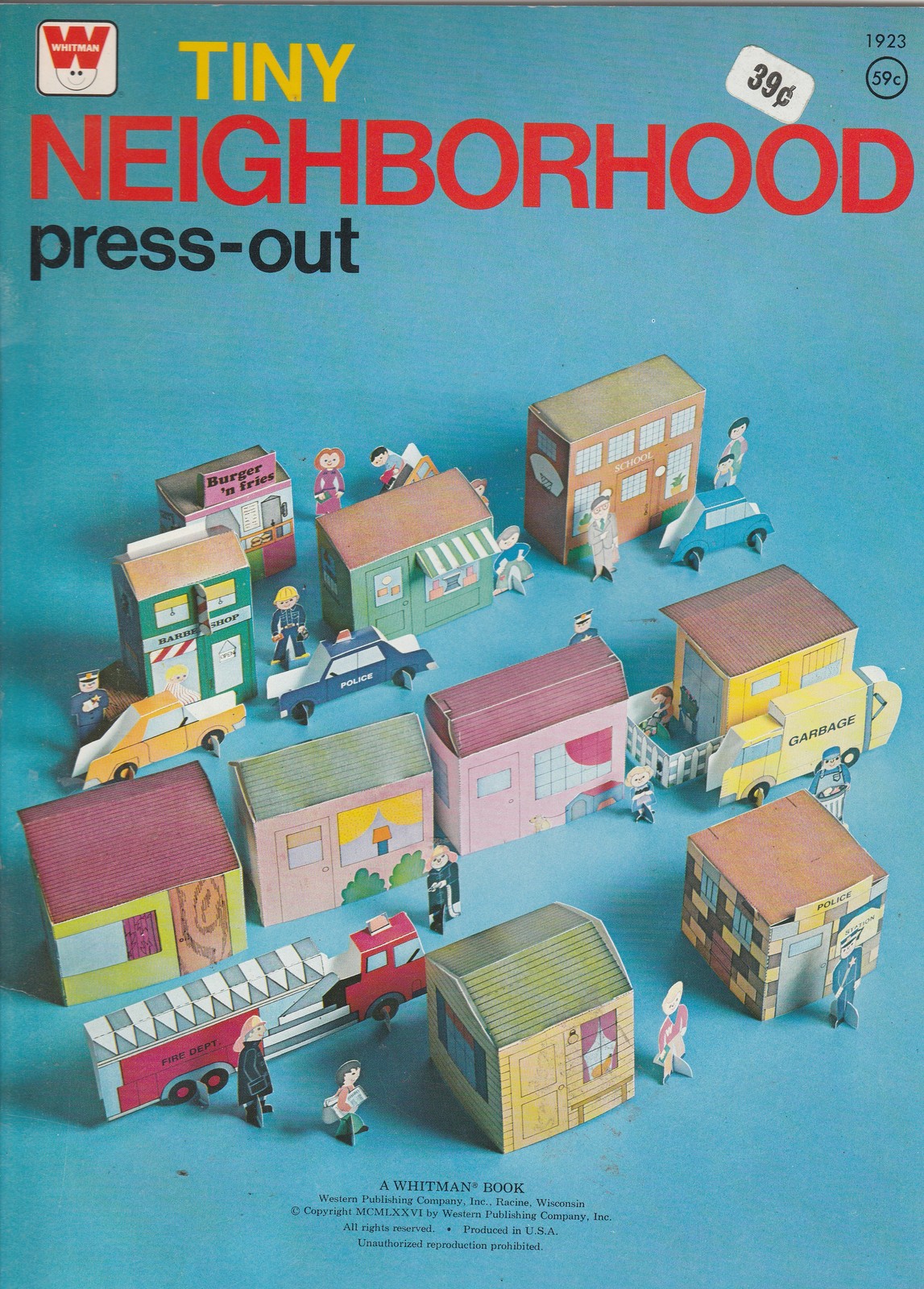 Primary image for TINY NEIGHBORHOOD press-out Whitman Book c1976 (un-used & intact) paperback