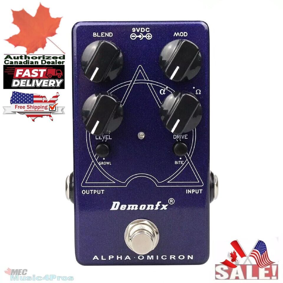 Demonfx ALPHA OMICRON Bass PreAmp/ Overdrive ✔️Fast US Ship ✔️Lower Pric... - $51.45