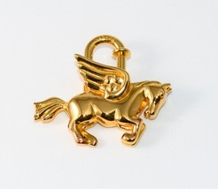 Hermes Cadena Gold Pegasus horse motif bag charm lock 094 Ex+ - $733.29
