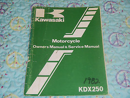 1982 KAWASAKI KDX250-B2 KDX250 KDX 250 B2 250B2 KDX250B2 OWNER SERVICE M... - $12.76