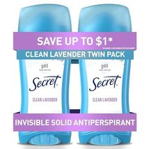 Secret Invisible Solid Antiperspirant Deodorant, Unscented - 2.6 oz - 2 ... - $13.36+