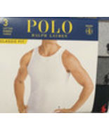3 POLO RALPH LAUREN COTTON GRAY BLACK TANKS T-SHIRTS UNDERSHIRTS S M L X... - $41.25