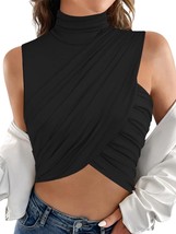  Sleeveless Mock Turtleneck Tank Top  - £35.89 GBP