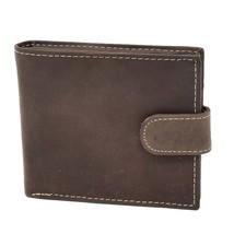 DR408 Men&#39;s Bifold Leather Notecase Wallet Brown - £18.43 GBP