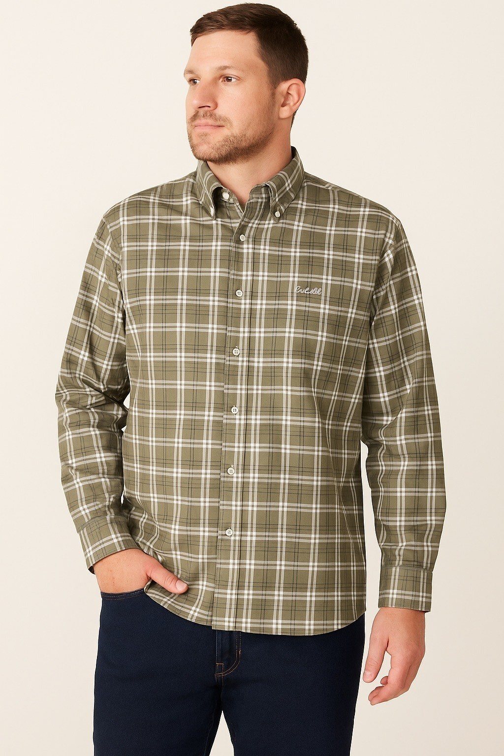 Cabela’s Men’s XL Wrinkle-Free Plaid Button-Down Shirt – Long Sleeve 100% Cotton Item image 6