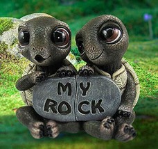 Ebros Nautical &#39;My Rock&#39; Loving Romantic Turtle Couple Figurines 2 Parts... - $26.95