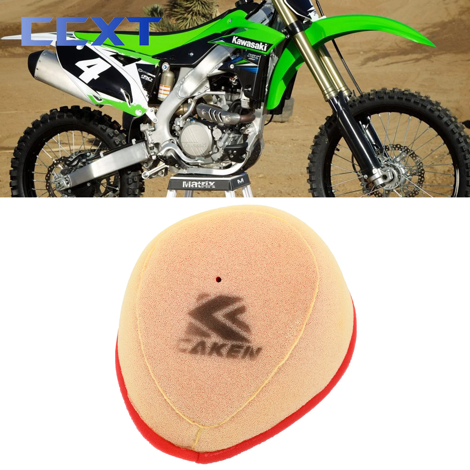 Motorcycle Air Filter Cleaner Intake Sponge For Kawasaki KX250F KX450F K... - $19.54