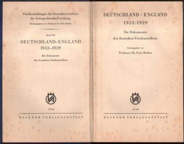Deutschland England 1933-1939 Berber History WWII 1940 - £72.61 GBP