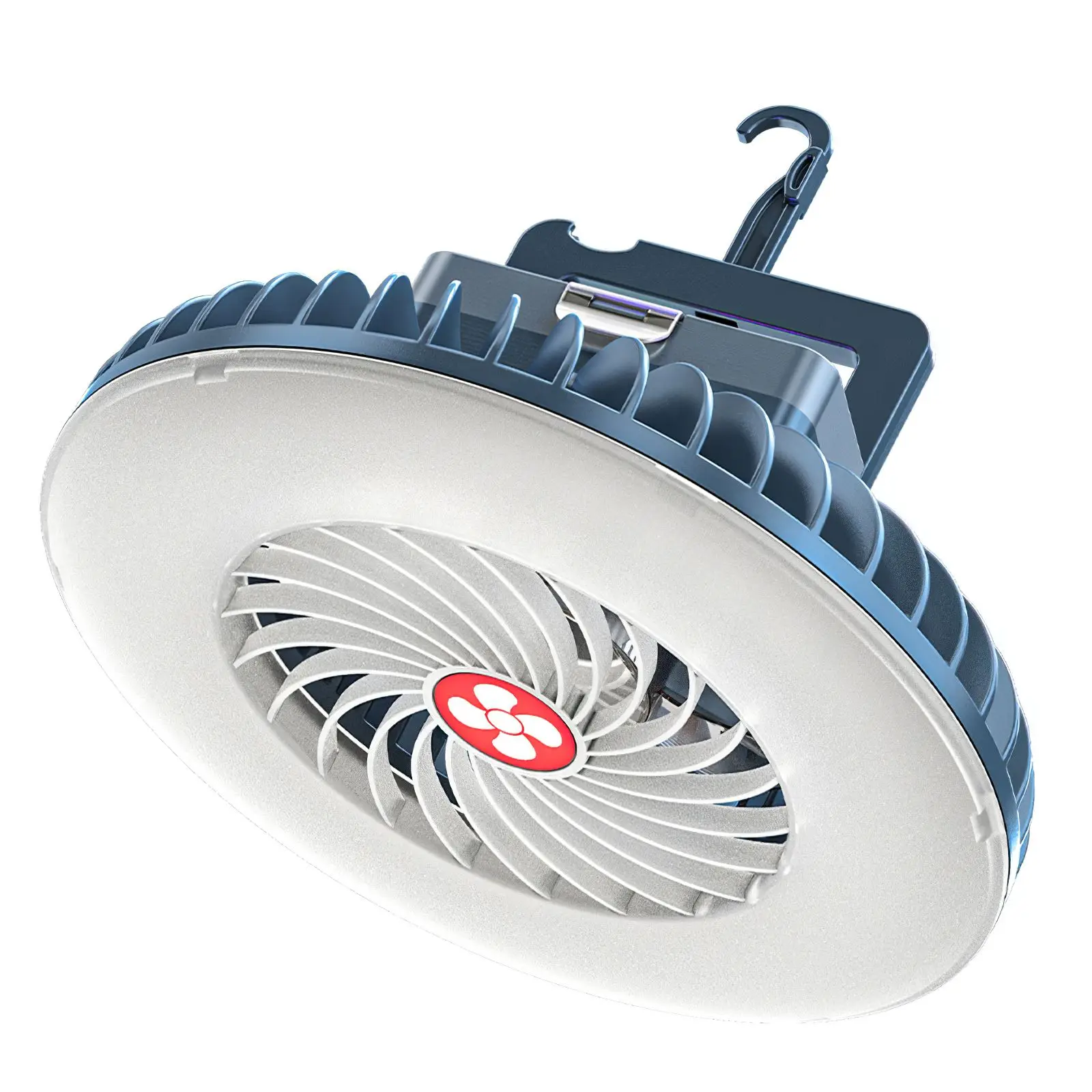 Portable Camping Fan Light Outdoor USB Rechargeable Multifunction Lighting Night - £23.50 GBP