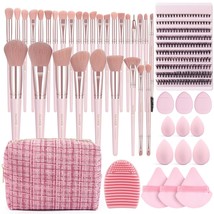 MAANGE Makeup Brush Set 45 Pcs Makeup Tool Set Premium Synthetic Foundation Pow - £30.62 GBP