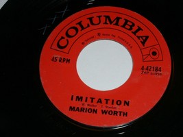 Marion Worth Imitation Go On Home 45 Rpm Record Vinyl Columbia Label - £9.47 GBP