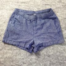 Old Navy Womens Shorts Size Large Blue High Rise Linen Blend Elastic Drawstring - £11.95 GBP