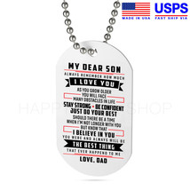 Father and Son Dog Tag Birthday Gift for Son Always Remember I Love You ... - £27.91 GBP+