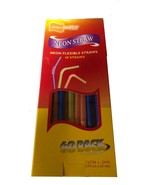 Neon Flexible Drinking Straws - 40 Pieces Per Box - $9.48 CAD
