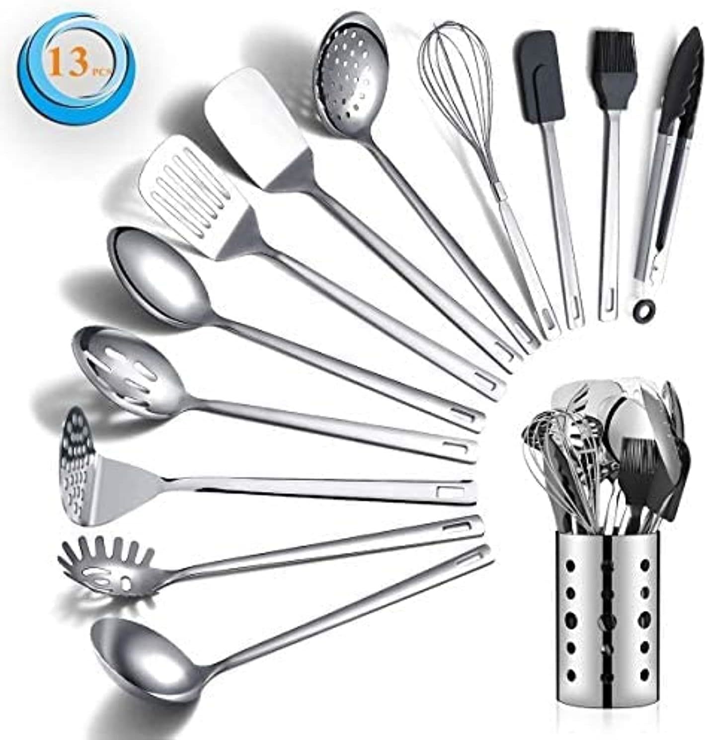 Stainless Steel Cooking Utensils Set, Berglander 13 Pieces Kitchen, 13 P... - $42.94