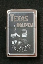 Sharp Texas Holdem Poker Polished Chrome Zippo Lighter - £43.41 GBP