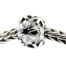 Authentic Trollbeads Sterling Silver 11248 Snow - $19.17