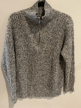 Aerie OFFLINE Knit Sweater-Grey Cotton/Acrylic 1/4 Zip Pullover Womens Small - £11.82 GBP