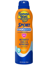Banana Boat Sport Cool Zone Clear Sunscreen Spray SPF 50 Refreshing, Clean Scent - £31.59 GBP