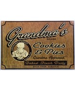 Grandma&#39;s Brand Cookies and Pies Metal Sign - £15.69 GBP