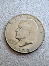 1972 Coin Liberty Eagle Earth Moon Eisenhower Silver Dollar - $8.50