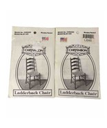Lot 2 Chrysnbon Ladderback Chair Minikit M-540 CHR2404-Dollhouse Furniture - $28.58 CAD