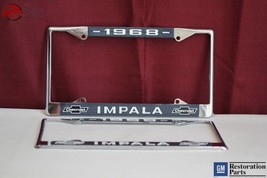 1968 Chevy Impala GM Licensed Front Rear License Plate Holder Retainer Frames - £24.60 GBP