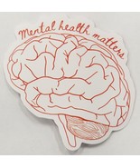 Mental Health Matters Red Hue Color Brain Sticker Decal Multicolor Embel... - £1.80 GBP