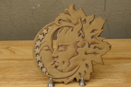 Studio Art Pottery Celtic Wicca Sun &amp; Moon Kiss Wall Hanging Plaque 6.5&quot; Tall - £19.73 GBP