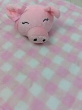 HB Hudson Baby Pig Pink White Plaid Checked Security Blanket Lovey - $8.90