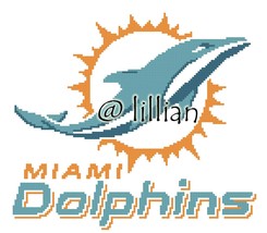 Nfl ~ Miami Dolphins New Cross Stitch Pattern - £3.95 GBP