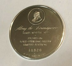 James Wyeth 1972 Sterling Silver Franklin Mint Collector Authentication Tag - £27.37 GBP