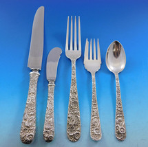Repousse by Kirk Sterling Silver Flatware Service For 8 Set 53 Pcs Dinne... - $3,757.05