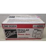 Vtg. Unopen Case Of (12) Regular Quart Ball Mason Jars With Bands And Lids - $39.89
