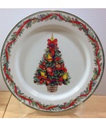 Dansk Nordic Holiday Fruit Tree 1 Dinner Plate Holiday Christmas Holly P... - £25.37 GBP
