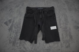 Everlane Uniform Shorts Womens 31 x 30 Black Denim Slim Belted Bermuda Bottoms - £20.20 GBP