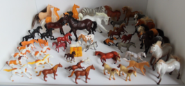 Horse Figure Lot 48 Plastic Most Unbranded Small and Medium Some 1990&#39;s - £29.88 GBP