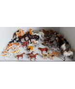 Horse Figure Lot 48 Plastic Most Unbranded Small and Medium Some 1990&#39;s - £29.34 GBP
