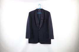 Vintage 50s Rockabilly Mens 42L Distressed Prom Smoking Tuxedo Jacket Navy USA - £73.90 GBP