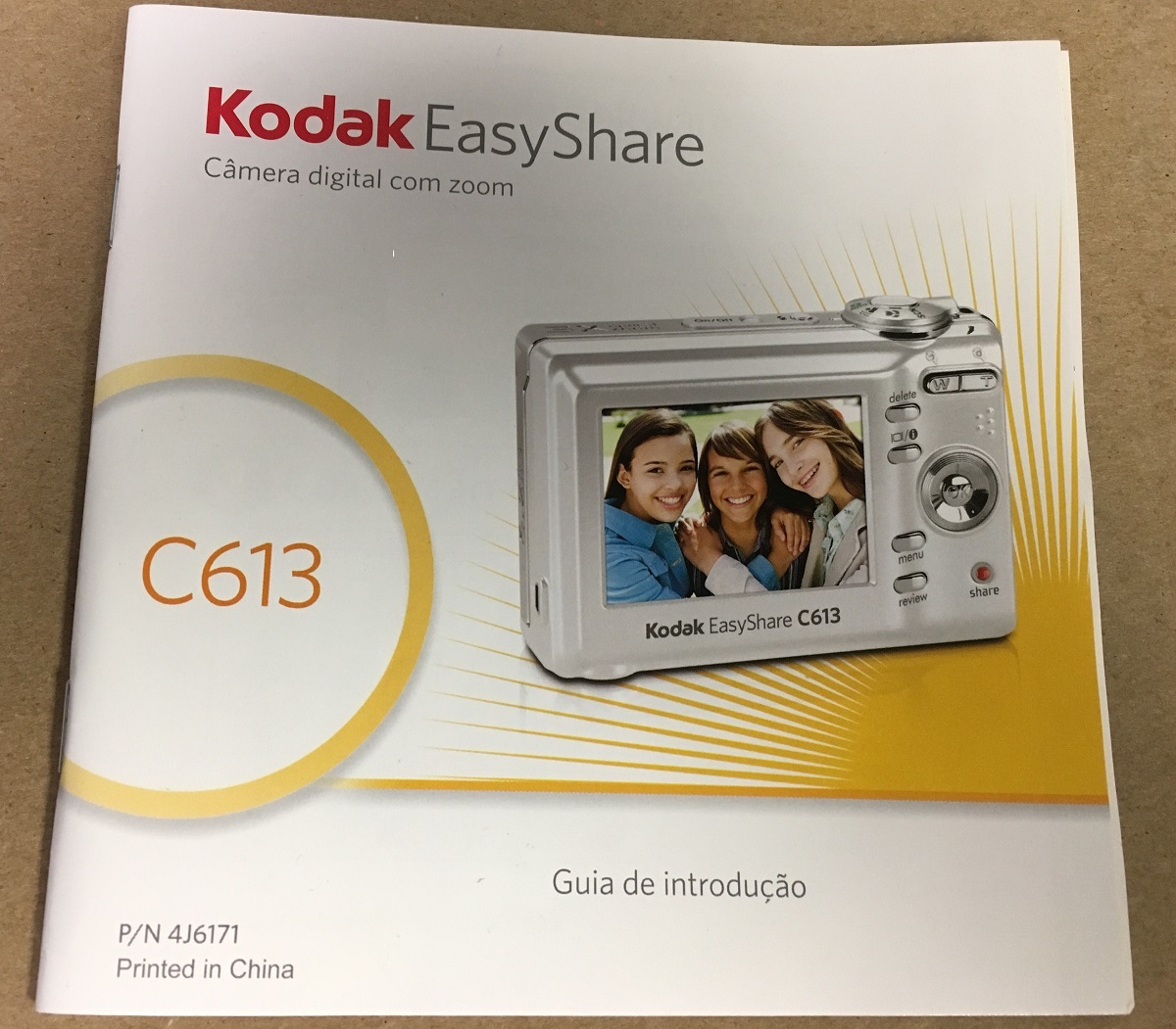 Kodak C613 Digital Camera Manual/User&#39;s Guide - $8.42