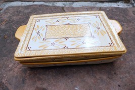 Temp-Tations Presentable Ovenware Casserole Lasagna Serving Tray w/ Lid 10X15" - $55.40