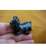 (Y-DOG-SCS-728) Black SCOTTISH Terrier Scottie dog FIGURINE carving SCHN... - £13.70 GBP