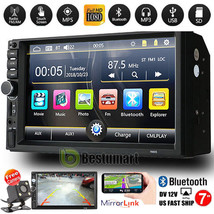 Android 10 7&quot; Inch Car Stereo Gps Navigation Radio Double Din Wifi Touch... - $110.19