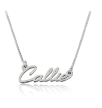 Dainty Name Necklace: Sterling Silver, 24K Plated Gold, Plated Rose Gold - £120.26 GBP
