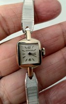 Hamilton Ladies Cocktail Watch 10K R.G.P Gold Plated 17 Jewels Silver To... - $22.76