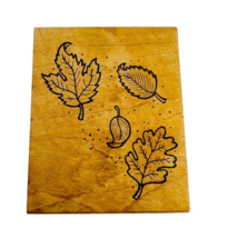 Vintage Great Impressions Fall Leaves Maple Oak Rubber Stamp G158 - £13.43 GBP