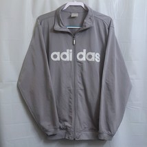 Vintage Adidas Spellout Track Jacket Men&#39;s Extra Large XL? Gray 2002 - £19.85 GBP