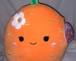 Squishmallows Caroleena the Carrot with Flower 12&quot; NWT - £24.42 GBP