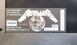 Metallica - Vintage Nov. 13, 1992 San Sebastian, Spain Mint Whole Concert Ticket - £23.98 GBP